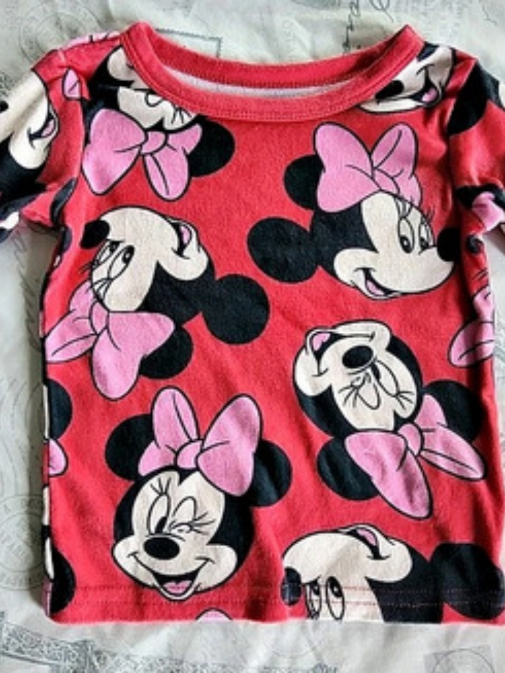 Disney Minnie Mouse Pajama Set Girls 3T Red & Pink